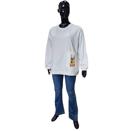 Свитшот 8916-1 белый